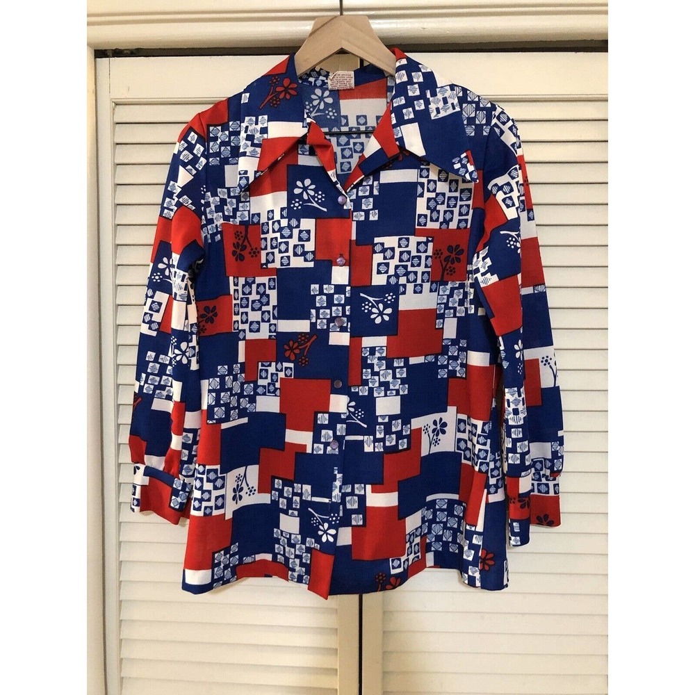 Vintage Graff Californiawear 70’s Polyester Long Sleeve Button Up